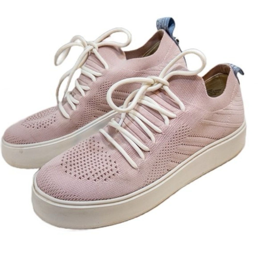 Steve Madden Brixie Platform Sneaker pink knit upper white platform women’s  8